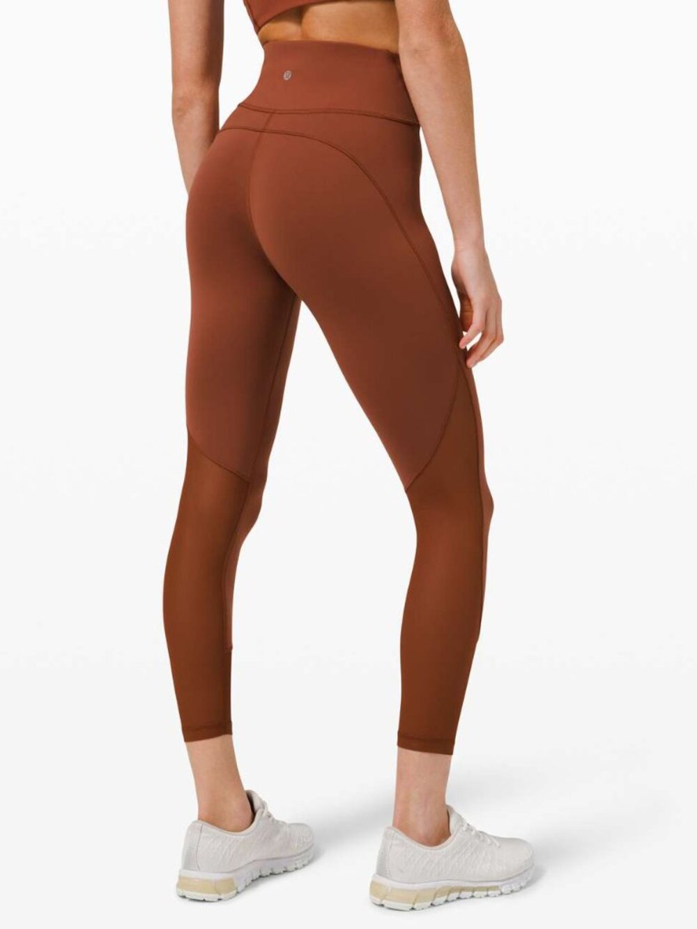Everlux and Mesh High-Rise Tight 25" Dark Terracotta 6